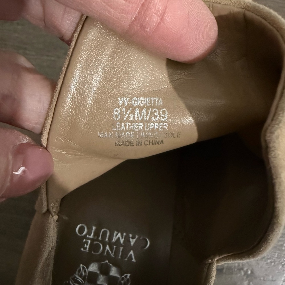 Vince Camuto Tan Suede Ankle Booties - Picture 6 of 7